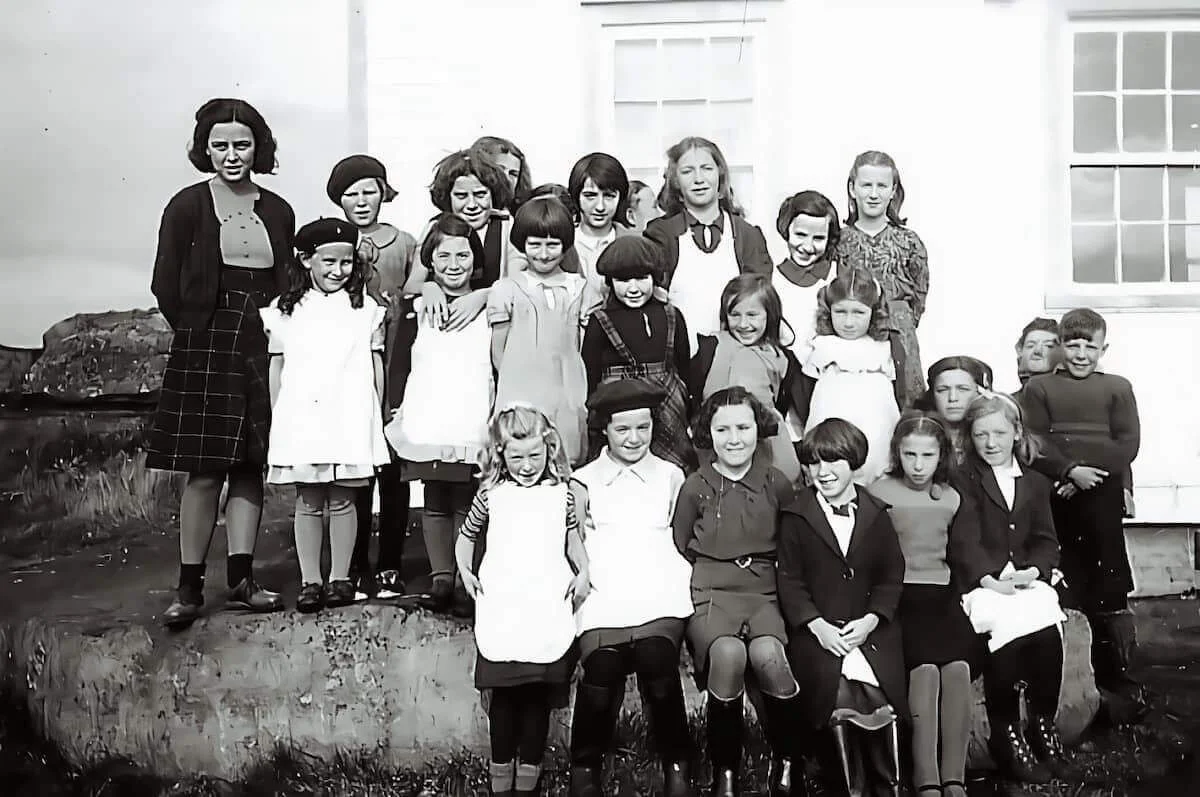 Students at Blanc-Sablon School, circa 1940