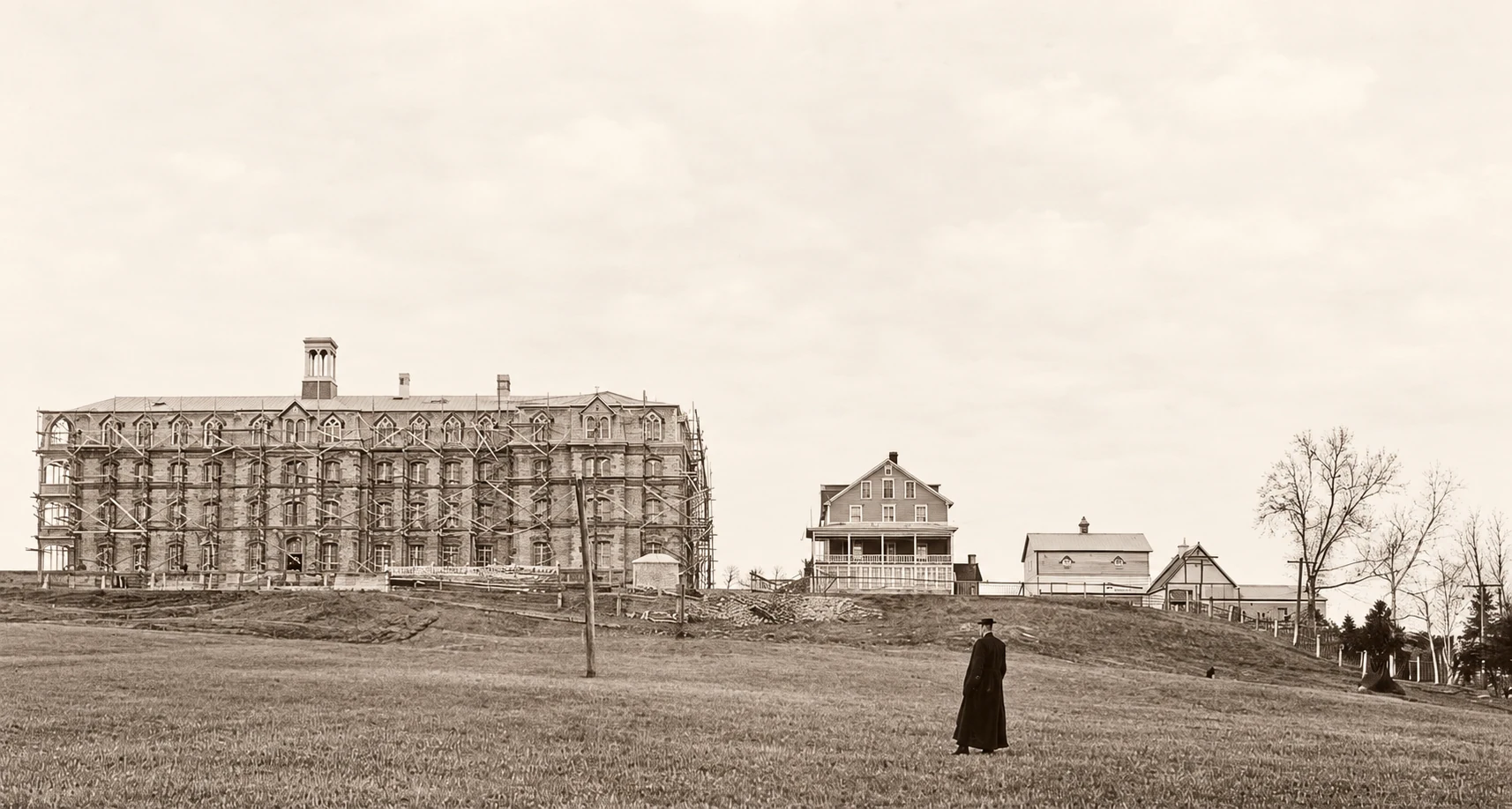 The second college under construction in November 1920