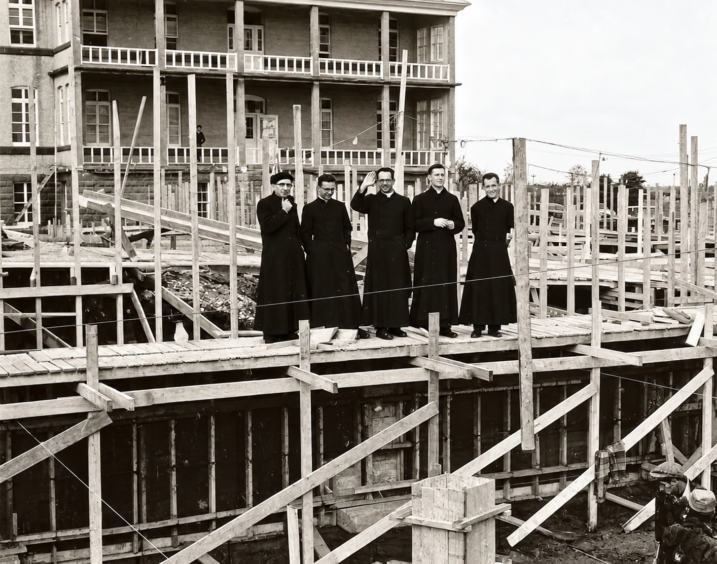 College expansion in 1955