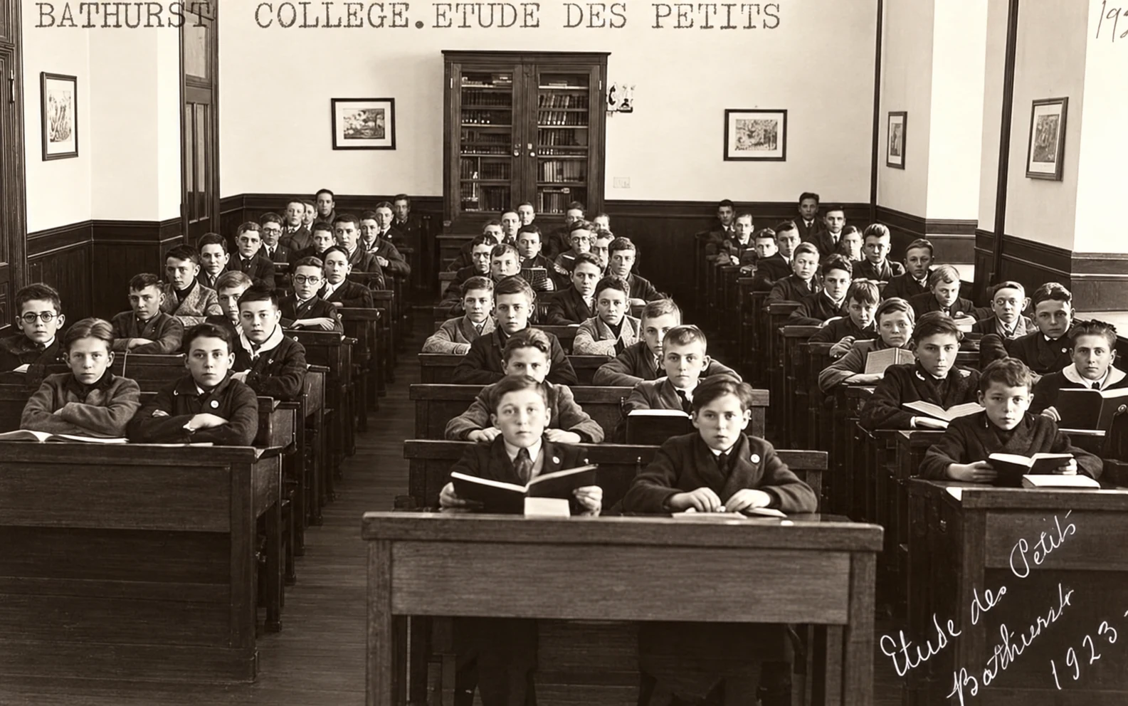 The younger students studying in 1923