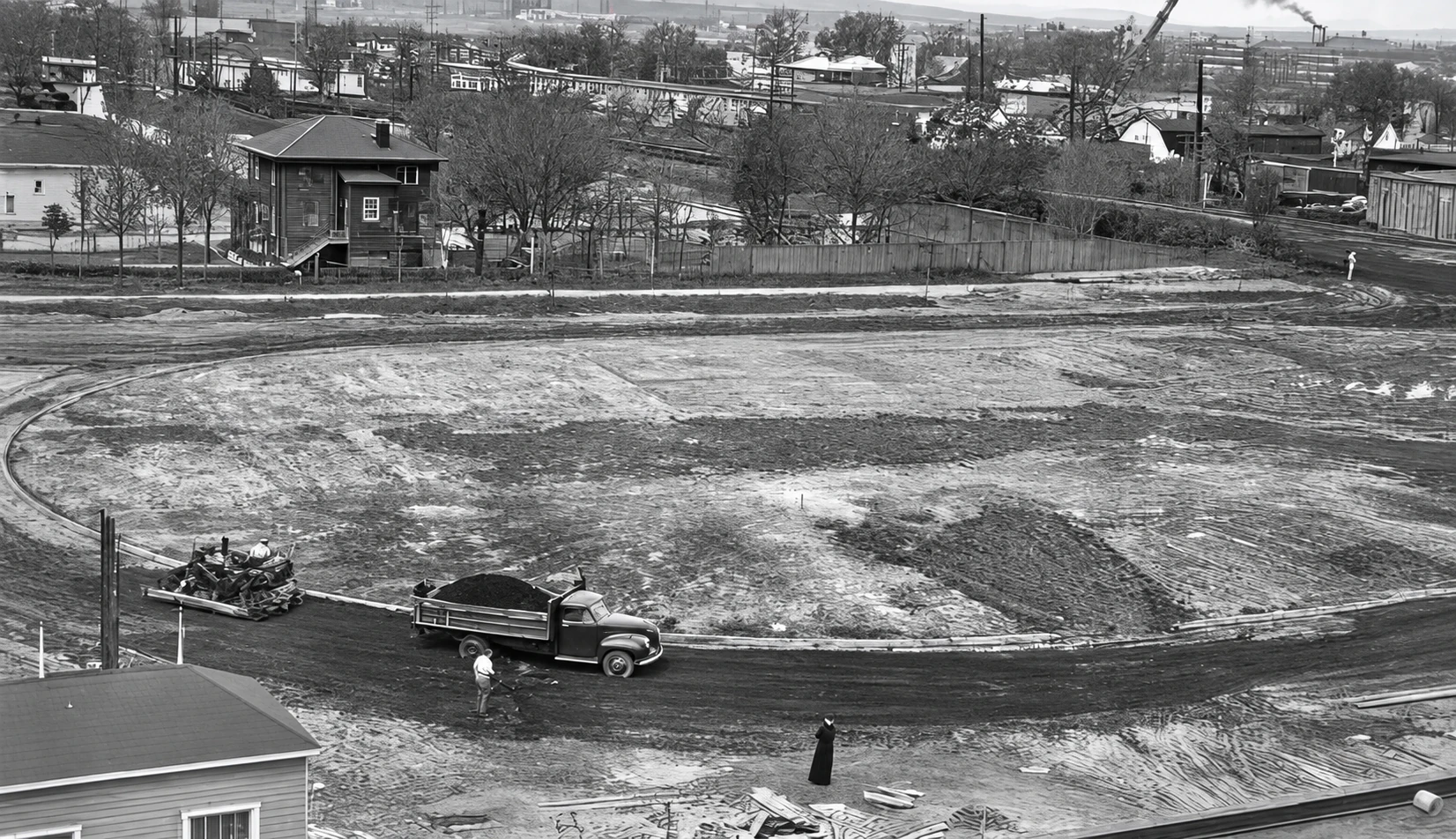 Track construction, 1946