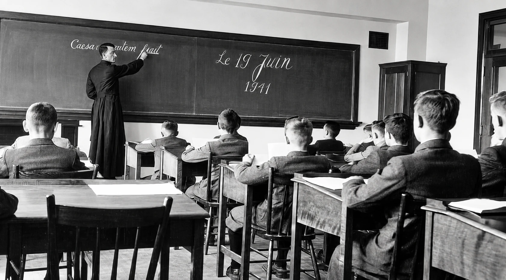 Father Gedeon’s classroom, 1941