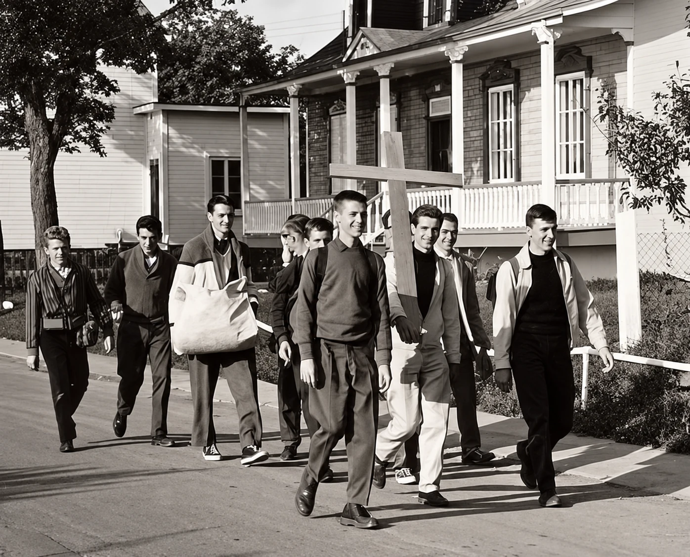 Students on pilgrimage to Sainte-Anne-de-Beaupré
