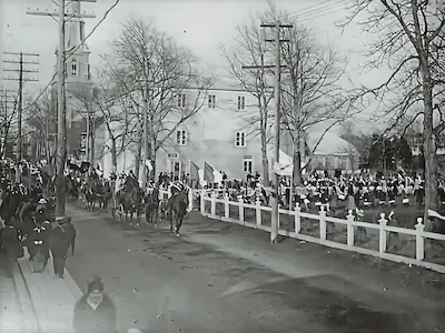 Scène d’archive dans un village de la région de Rimouski